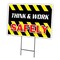 Signmission Think & Work Safely Yard Sign & Stake outdoor plastic coroplast window, C-1824 Think & Work Safely C-1824 Think & Work Safely - alternate 1